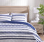 Chenille Striped Quilt Set & Shams