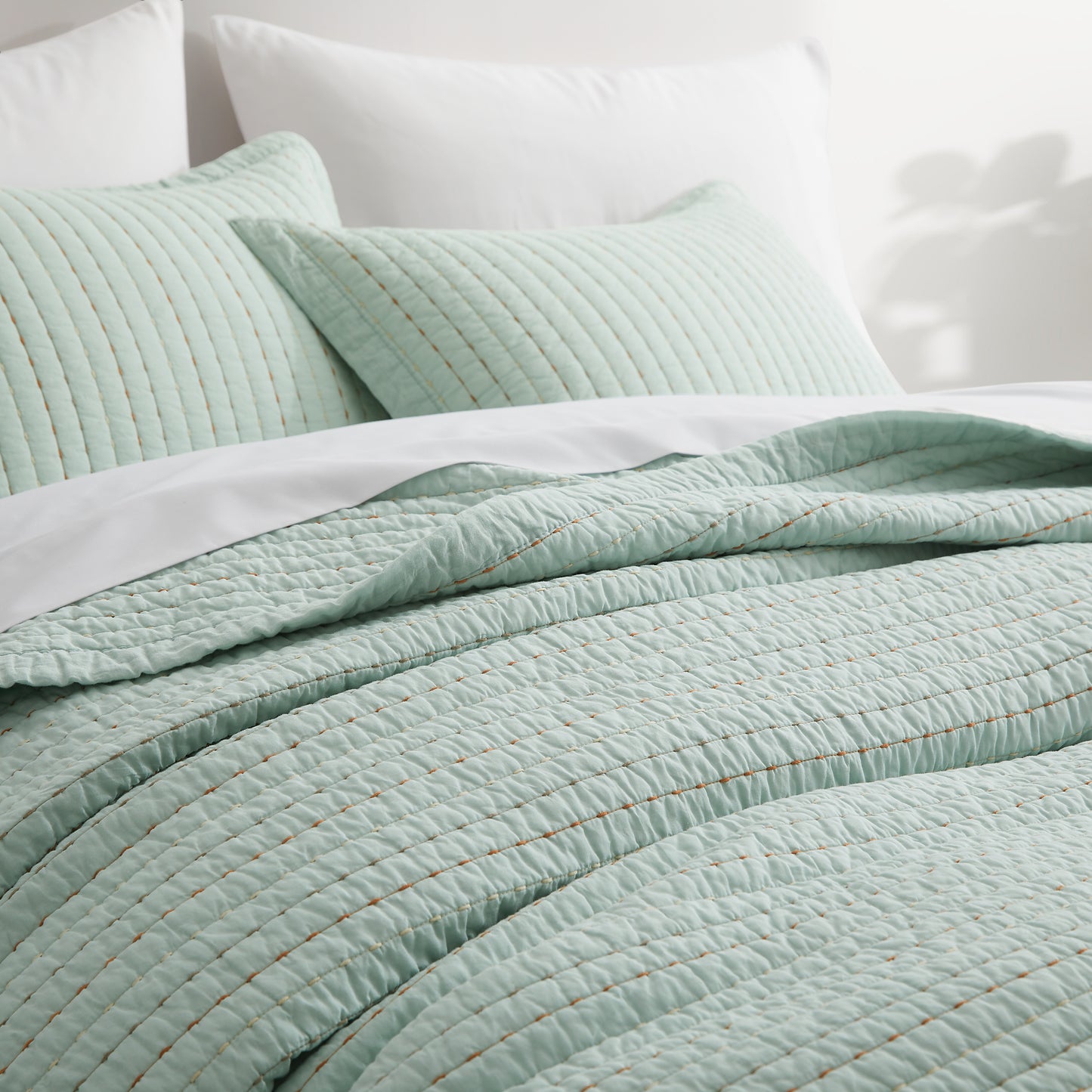 100% Cotton Striped Channel Stitch Bedding Set