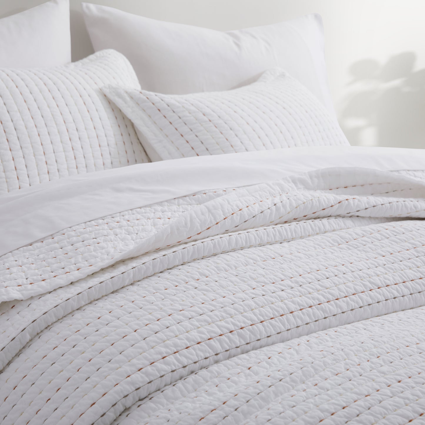 100% Cotton Striped Channel Stitch Bedding Set