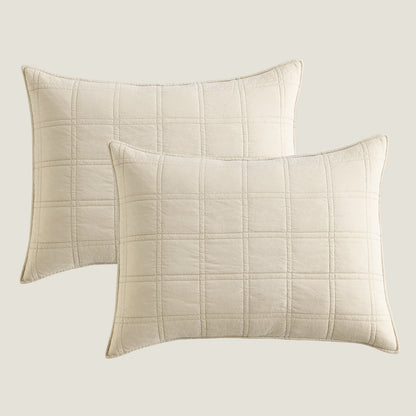 Prewashed 100% Cotton Quilted Pillow Shams
