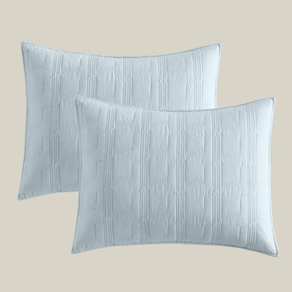 Geometric 100% Cotton Quilted Pillow Shams