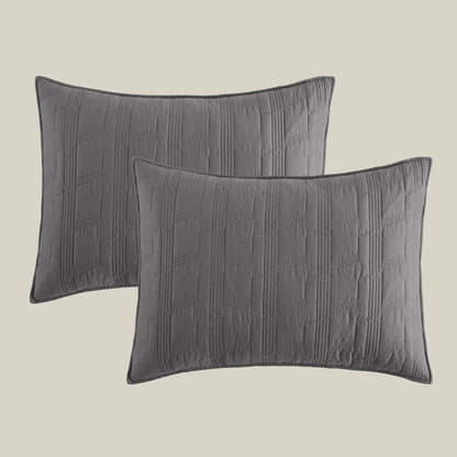 Geometric 100% Cotton Quilted Pillow Shams