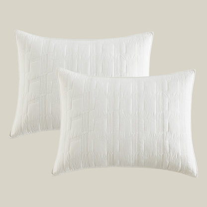 Geometric 100% Cotton Quilted Pillow Shams