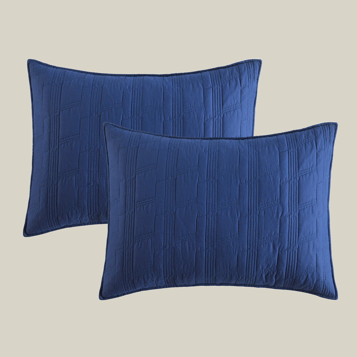 Geometric 100% Cotton Quilted Pillow Shams