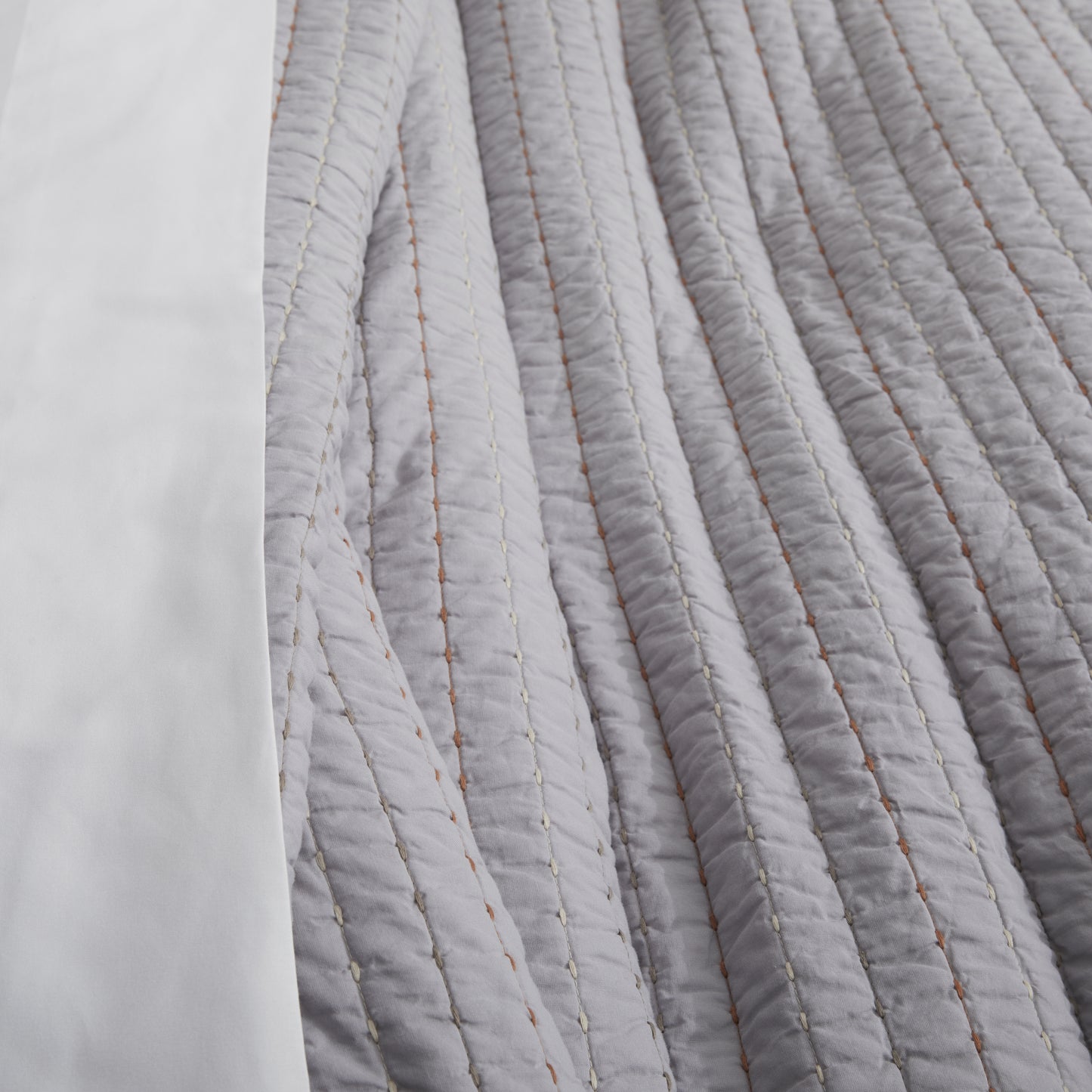 100% Cotton Striped Channel Stitch Bedding Set