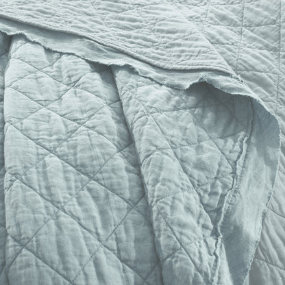 Washed Linen Quilt with Trim