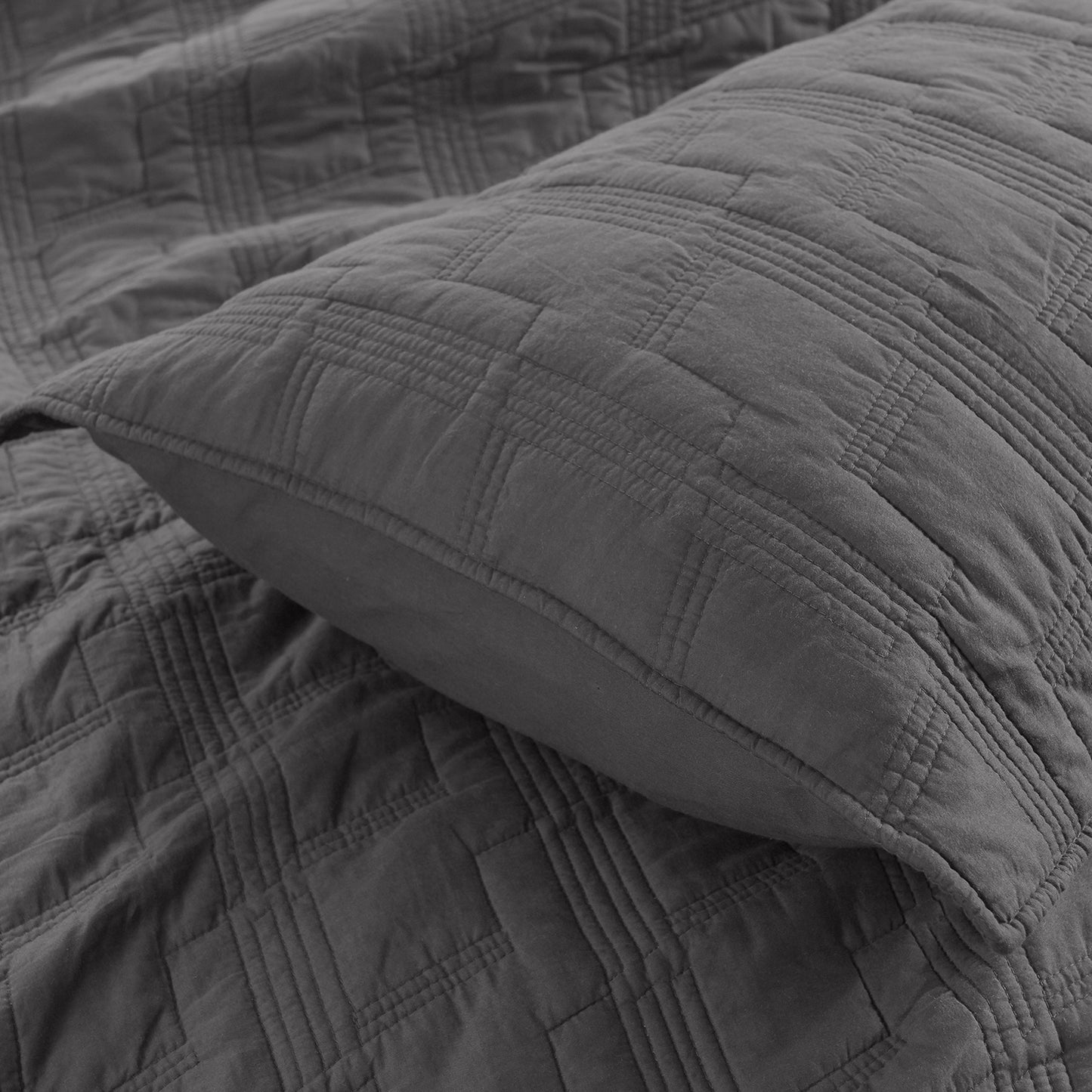 Geometric 100% Cotton Quilted Pillow Shams