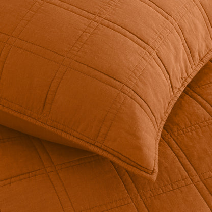 Prewashed 100% Cotton Quilted Pillow Shams