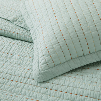 100% Cotton Striped Channel Stitch Bedding Set