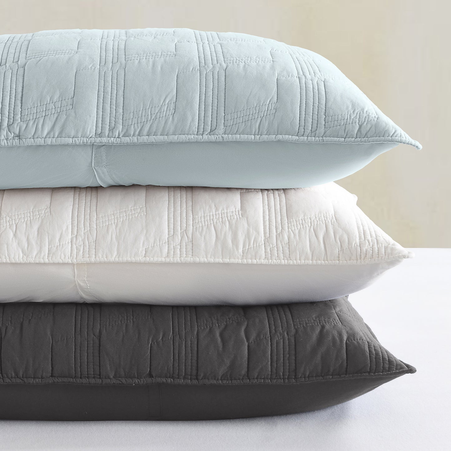 Geometric 100% Cotton Quilted Pillow Shams