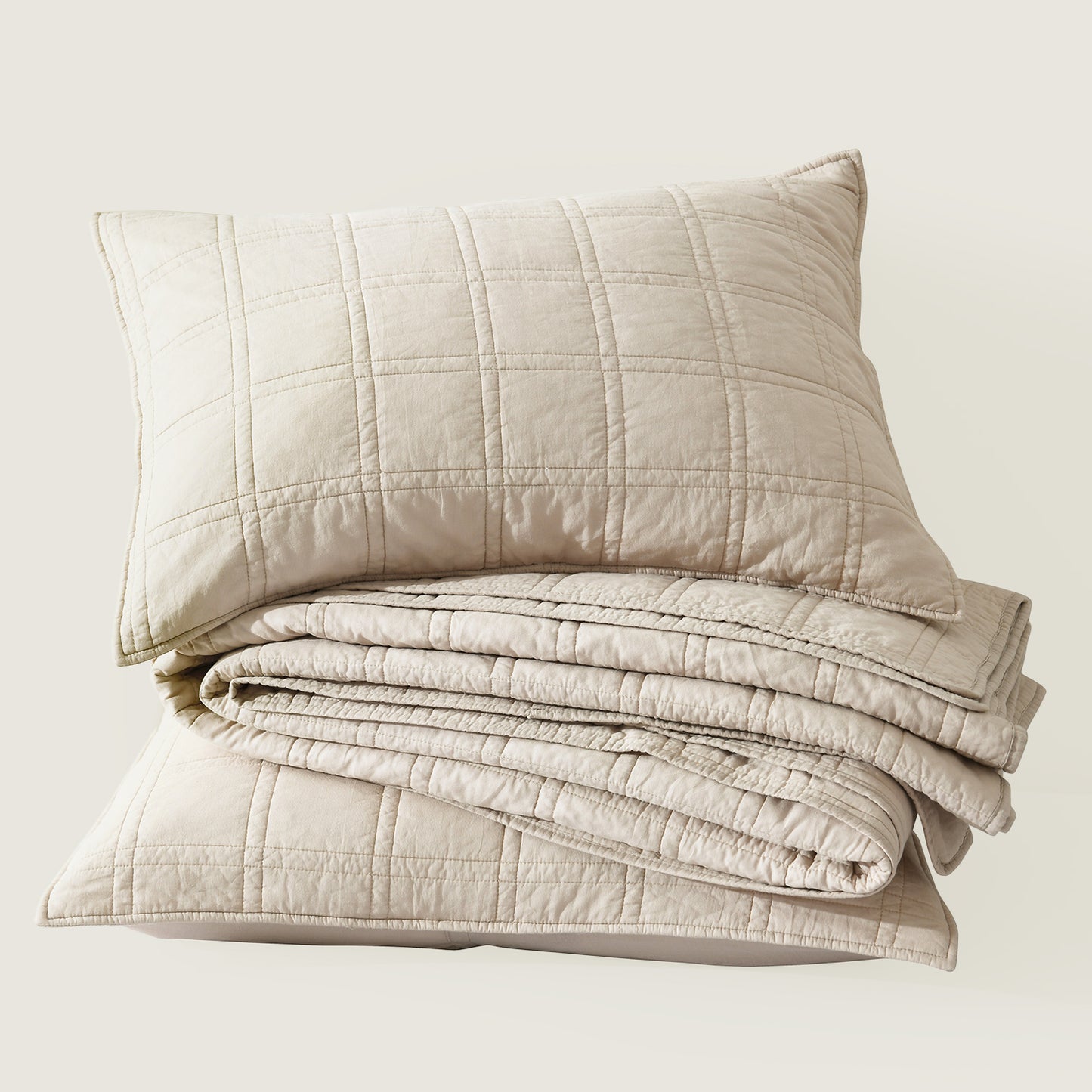 Prewashed  Cotton Quilt Set