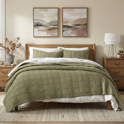 Prewashed  Cotton Quilt Set