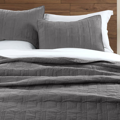 Geometric 100% Cotton Quilted Pillow Shams