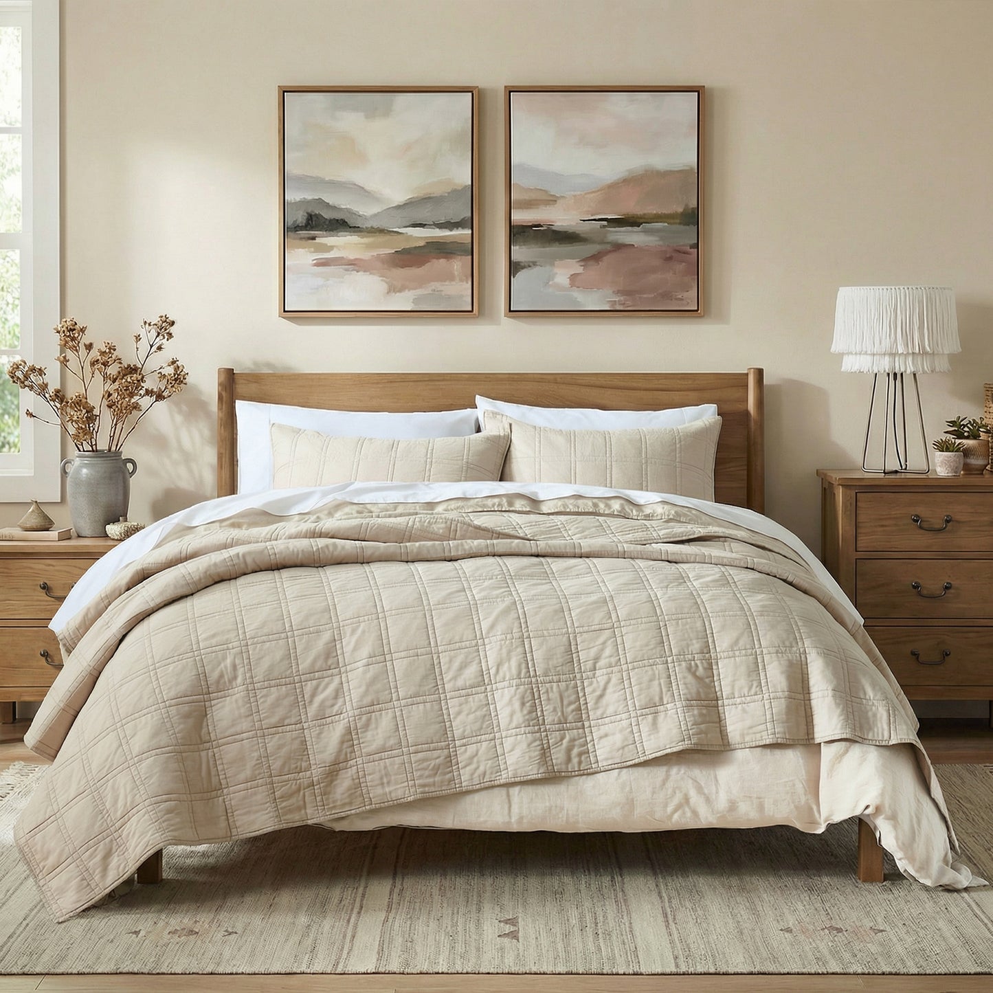 Prewashed  Cotton Quilt Set