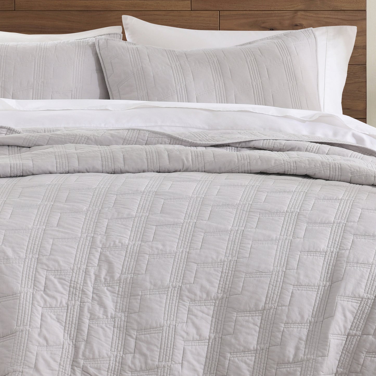 Geometric 100% Cotton Quilted Pillow Shams