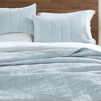 Geometric 100% Cotton Quilted Pillow Shams