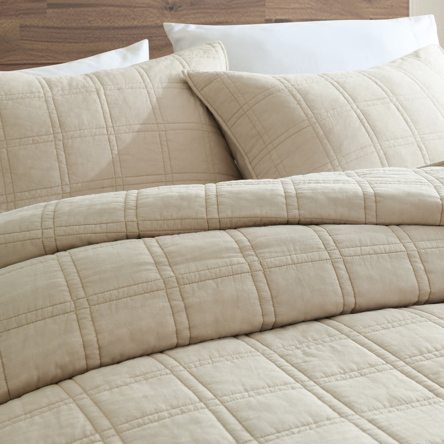 Prewashed 100% Cotton Quilted Pillow Shams