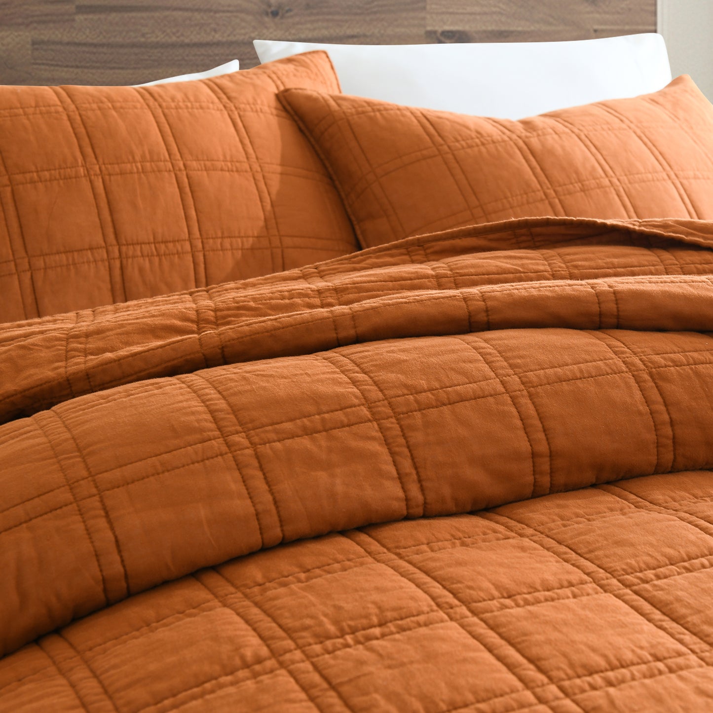 Prewashed 100% Cotton Quilted Pillow Shams