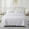 100% Cotton Heritage Ruffle Grid Shabby Chic Quilt