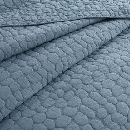 Cobblestone Reversible Cotton Quilt Set