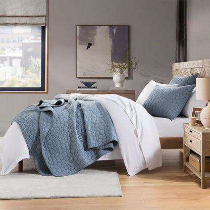 Cobblestone Reversible Cotton Quilt Set