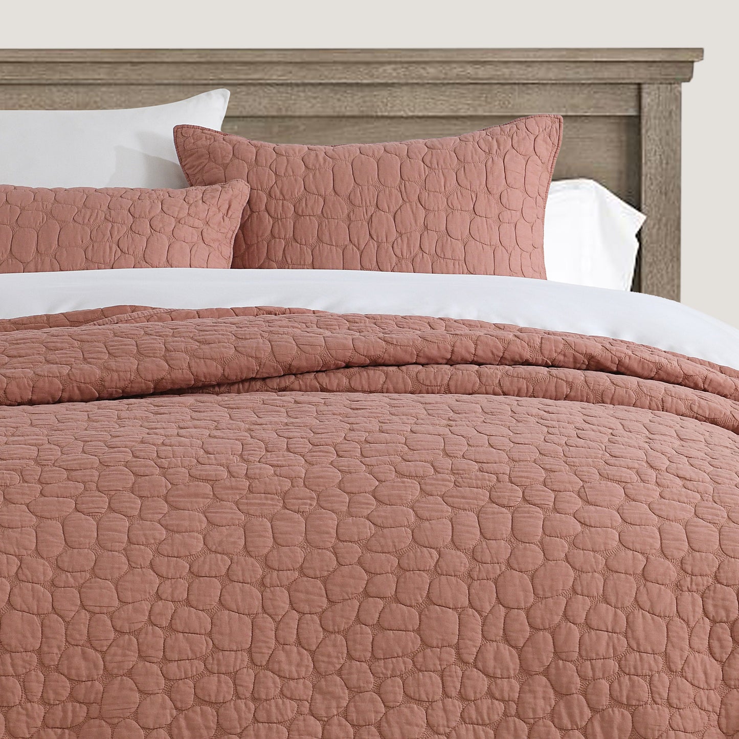 Cobblestone Reversible Cotton Quilt Set