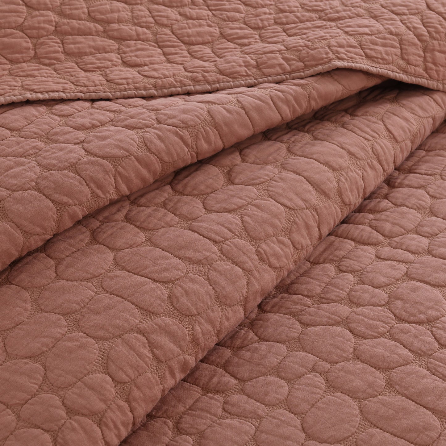 Cobblestone Reversible Cotton Quilt Set