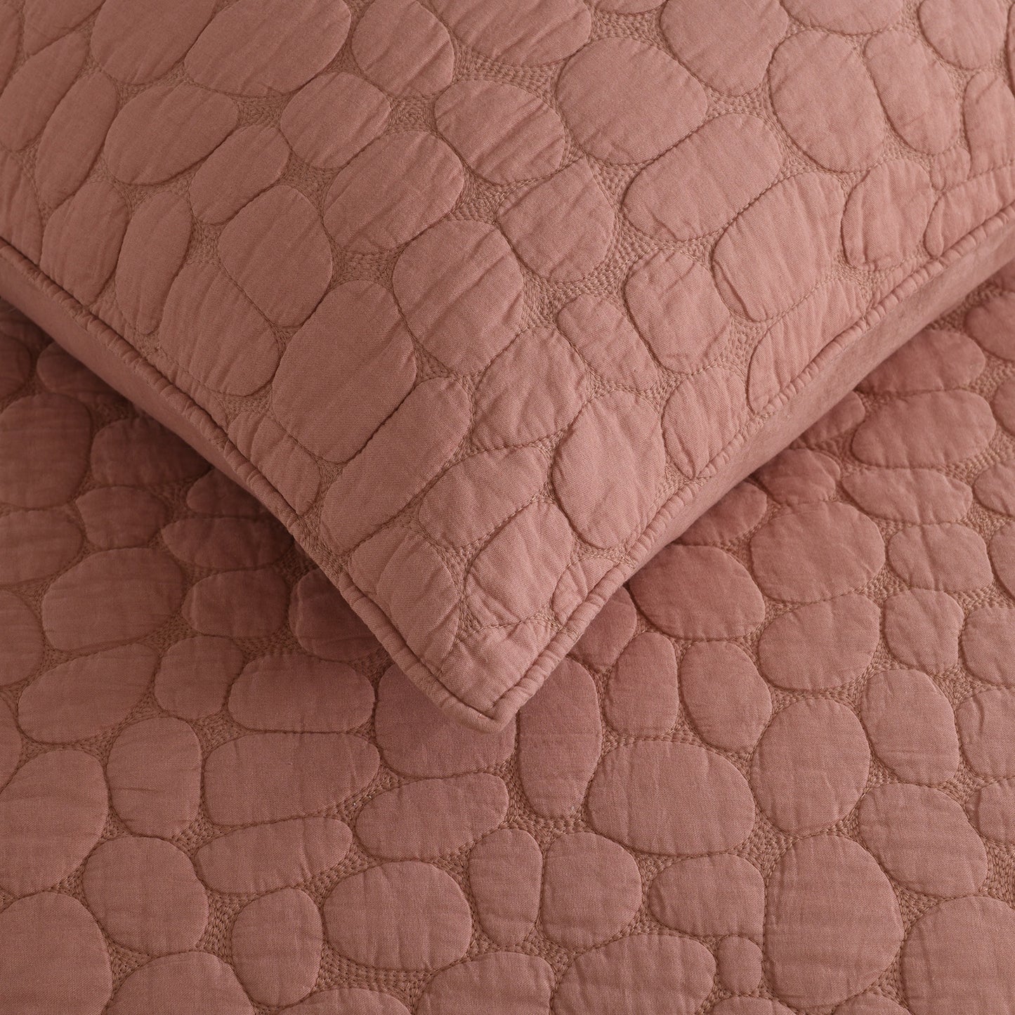 Cobblestone Reversible Cotton Quilt Set