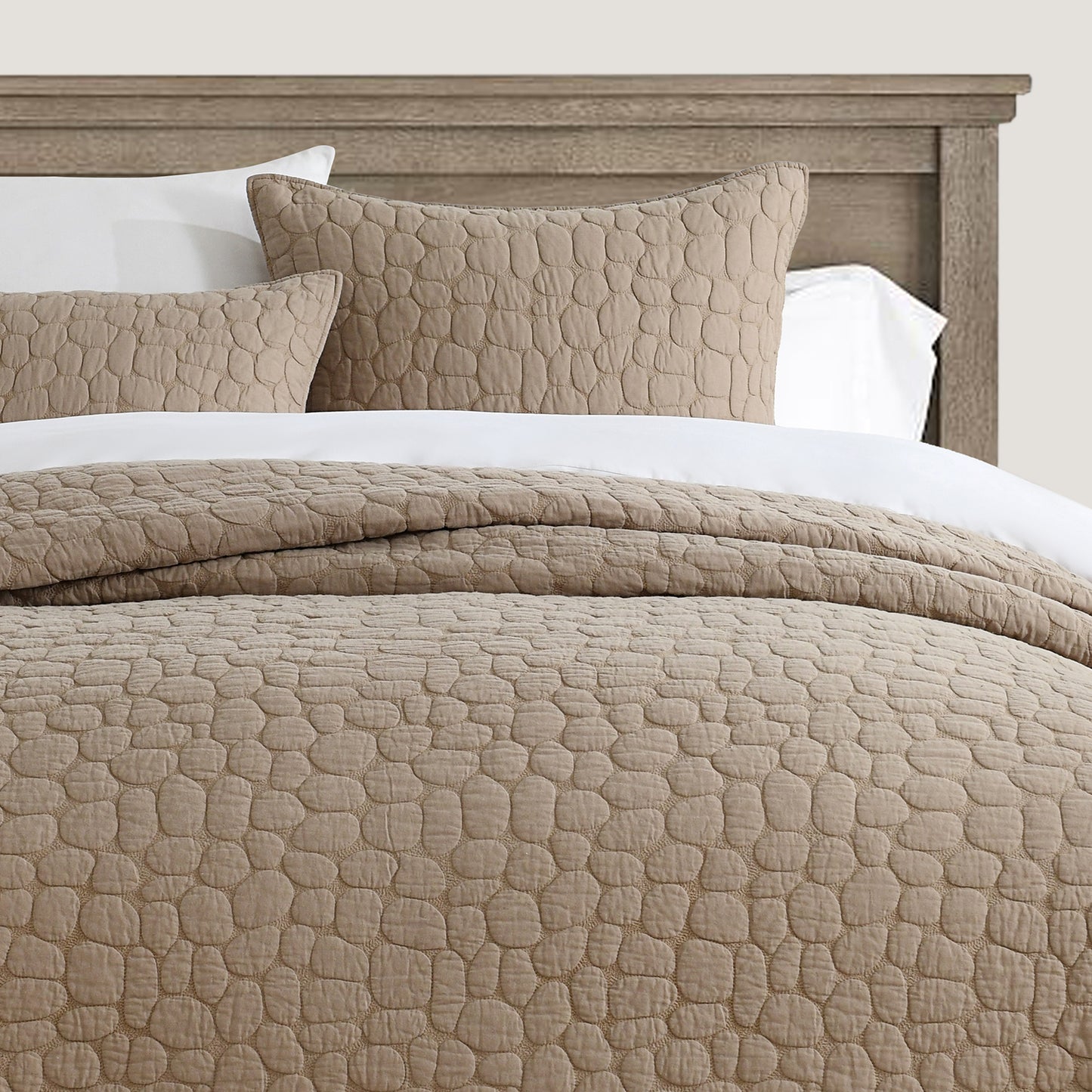 Cobblestone Reversible Cotton Quilt Set