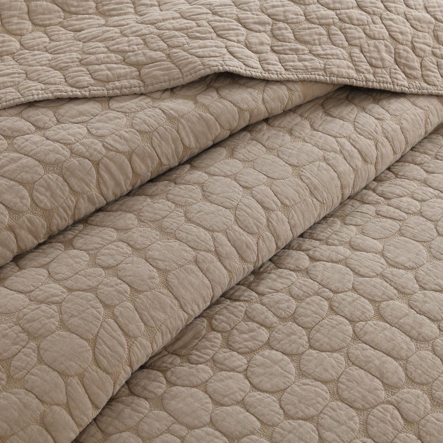 Cobblestone Reversible Cotton Quilt Set