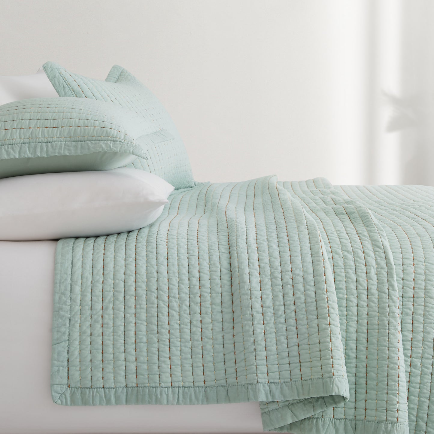 100% Cotton Striped Channel Stitch Bedding Set