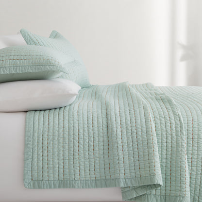 100% Cotton Striped Channel Stitch Bedding Set