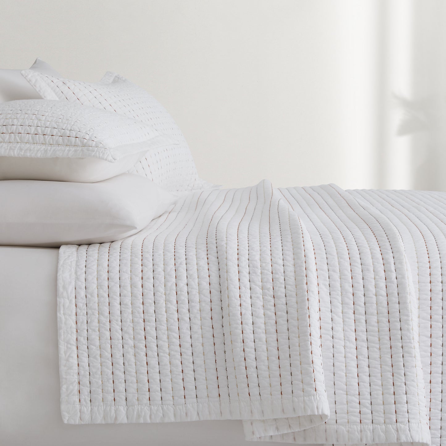 100% Cotton Striped Channel Stitch Bedding Set