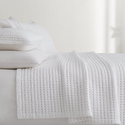 100% Cotton Striped Channel Stitch Bedding Set