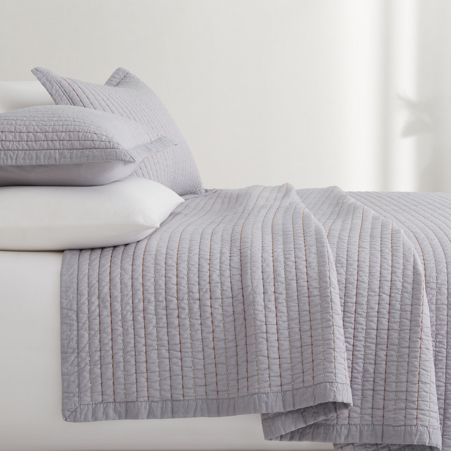 100% Cotton Striped Channel Stitch Bedding Set