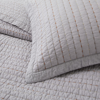 100% Cotton Striped Channel Stitch Bedding Set