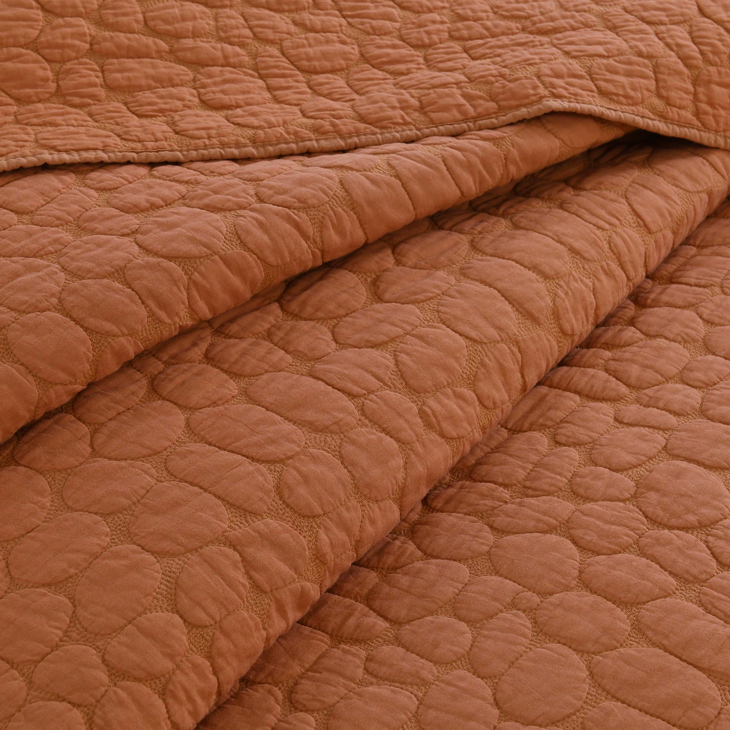 Cobblestone Reversible Cotton Quilt Set