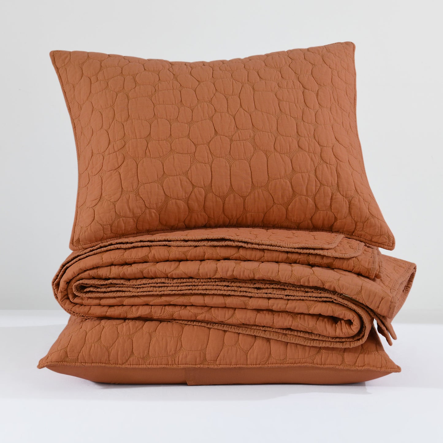 Cobblestone Reversible Cotton Quilt Set