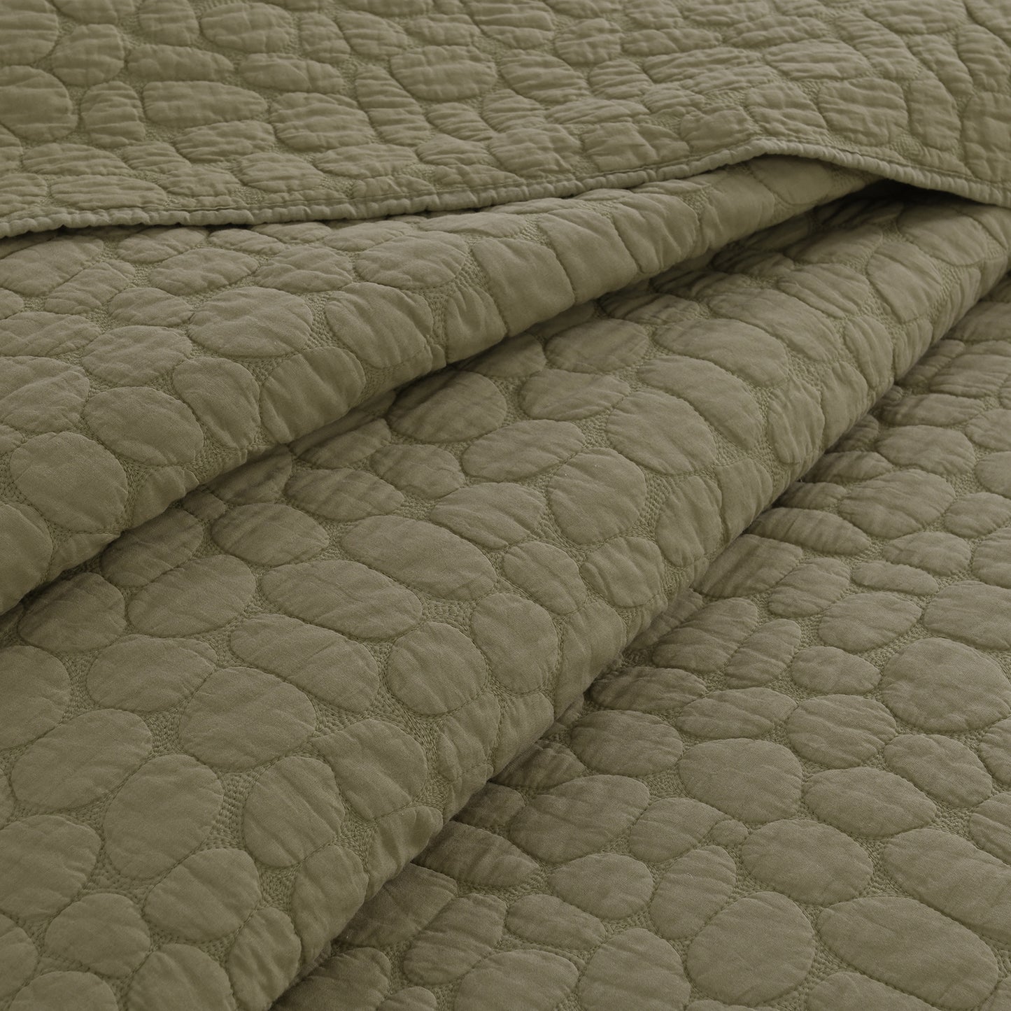 Cobblestone Reversible Cotton Quilt Set