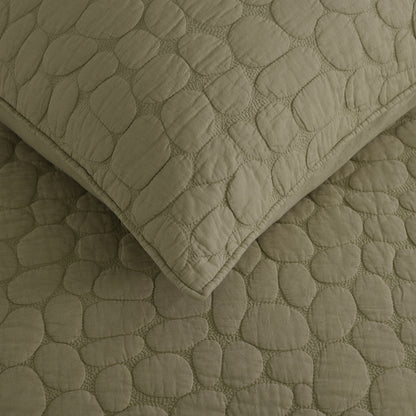Cobblestone Reversible Cotton Quilt Set