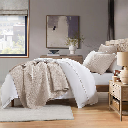 Cobblestone Reversible Cotton Quilt Set