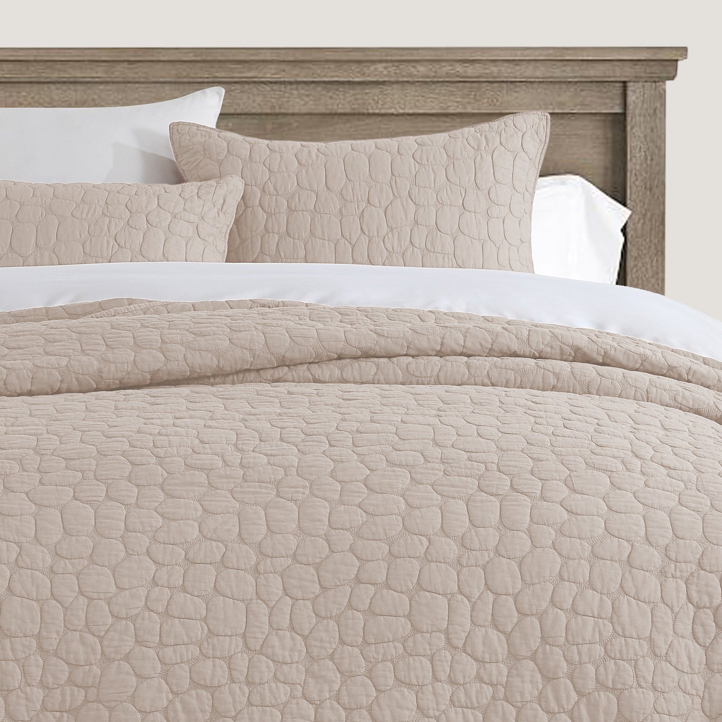 Cobblestone Reversible Cotton Quilt Set