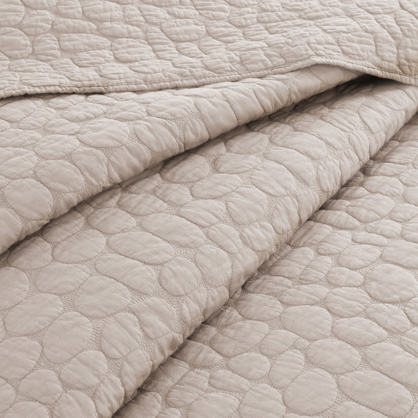 Cobblestone Reversible Cotton Quilt Set