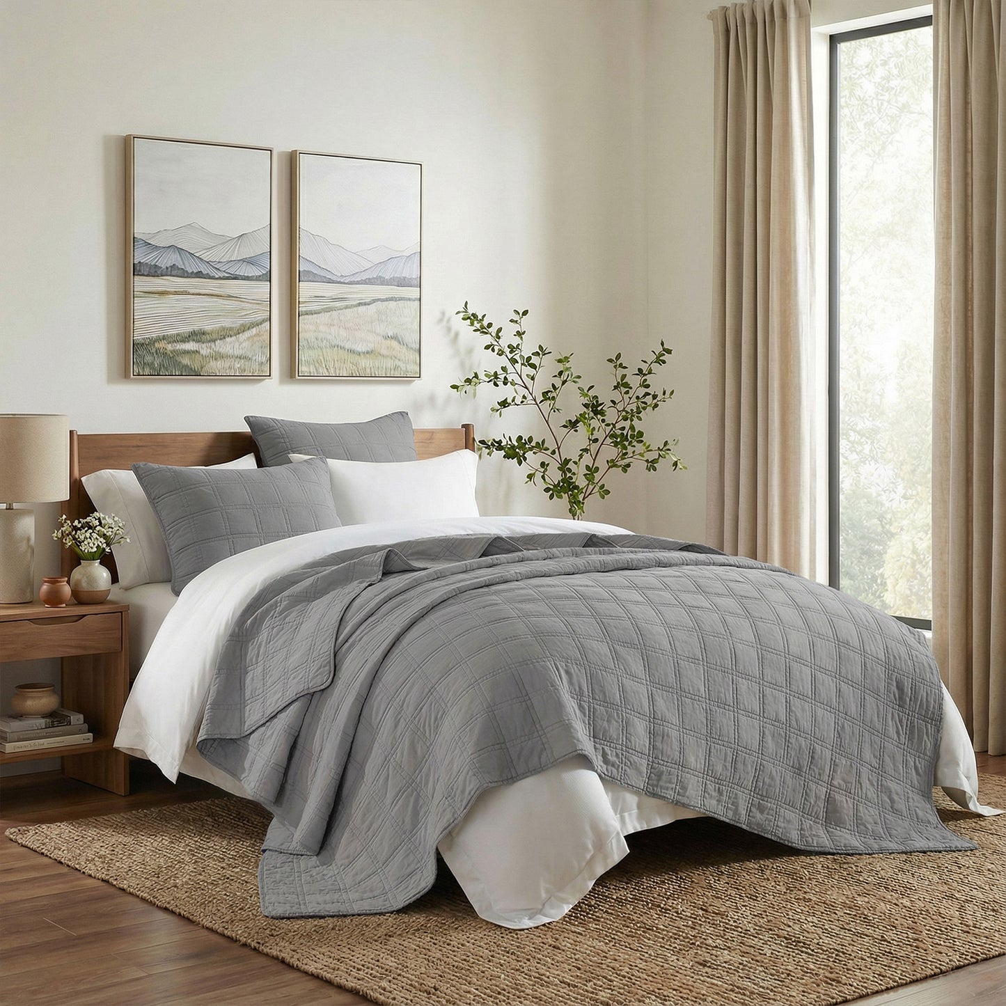 Prewashed  Cotton Quilt Set