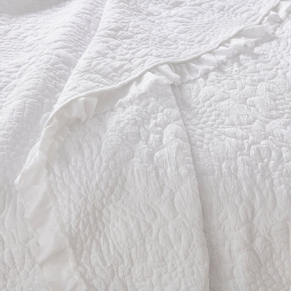 Stone Washed Floral Crinkle Microfiber Quilt Sets