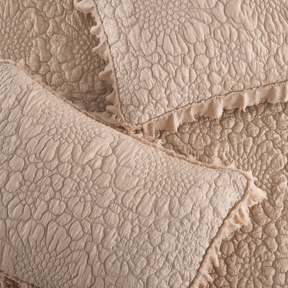 Stone Washed Floral Crinkle Microfiber Quilt Sets