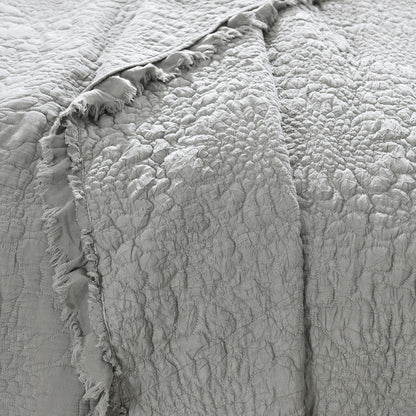 Stone Washed Floral Crinkle Microfiber Quilt Sets