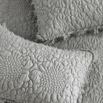 Stone Washed Floral Crinkle Microfiber Quilt Sets