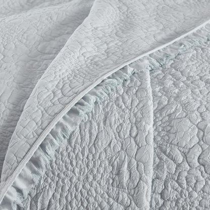 Stone Washed Floral Crinkle Microfiber Quilt Sets