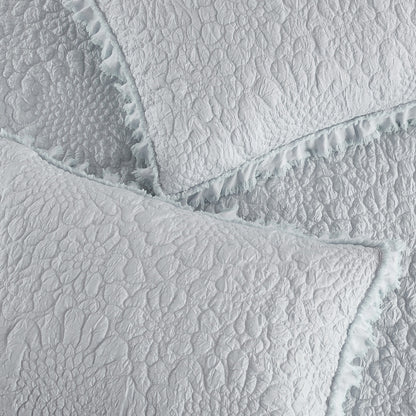 Stone Washed Floral Crinkle Microfiber Quilt Sets